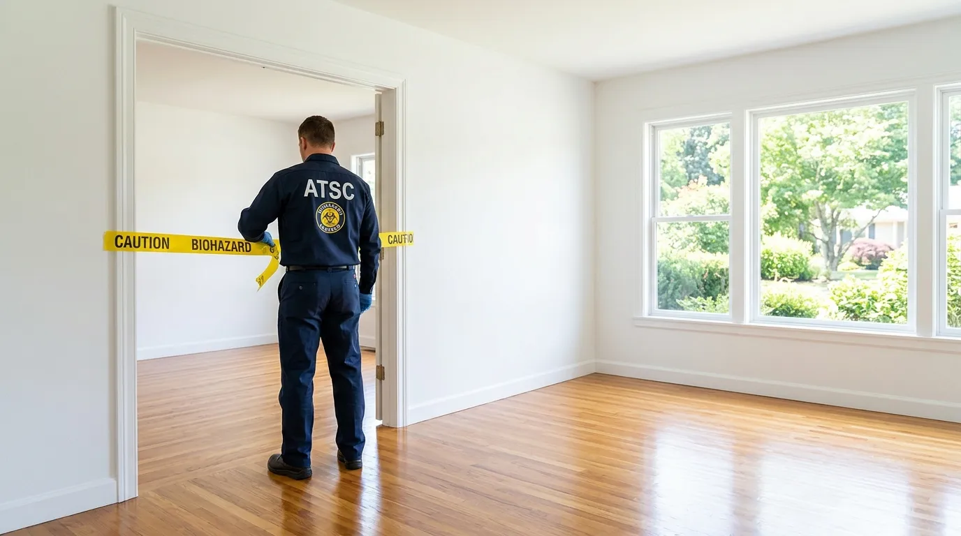 Certified biohazard cleanup crew performing Trauma Scene Cleanup in Pensacola